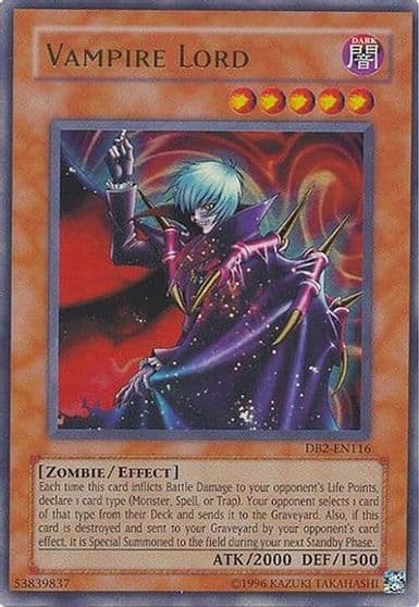 Vampire Lord Dark Beginning 2 Yu-Gi-Oh! card