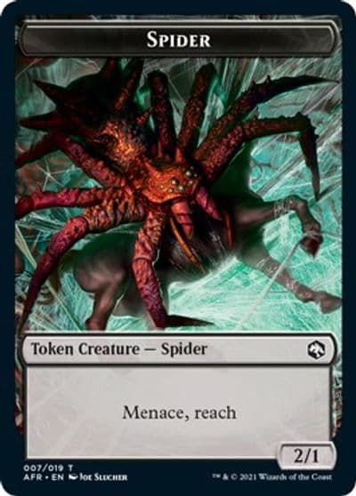 Spider Zombie Double Sided Token Adventures in the Forgotten Realms Magic card