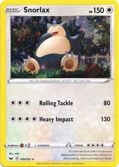 Snorlax (Cosmos Holo) Blister Exclusives Pokemon card