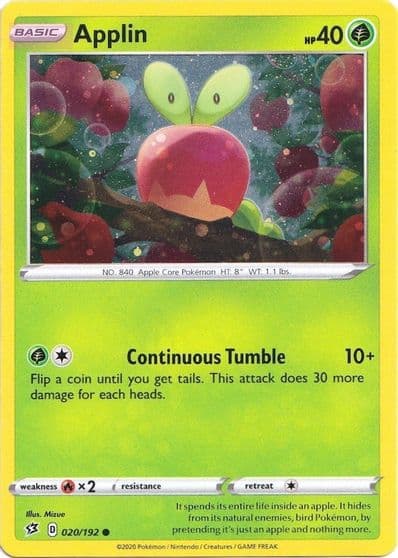 Applin (Cosmos Holo) Blister Exclusives Pokemon card