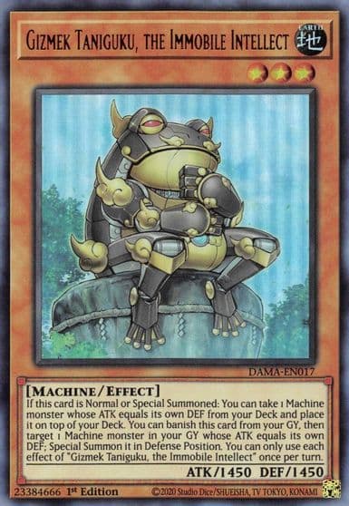 Gizmek Taniguku the Immobile Intellect Dawn of Majesty Yu-Gi-Oh! card