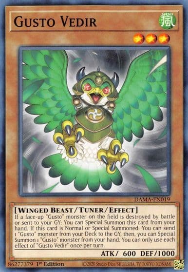Gusto Vedir Dawn of Majesty Yu-Gi-Oh! card