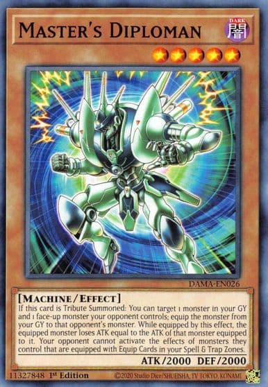 Masters Diploman Dawn of Majesty Yu-Gi-Oh! card