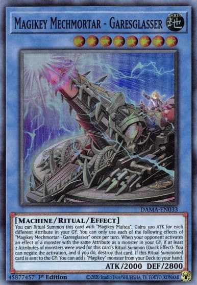 Magikey Mechmortar Garesglasser Dawn of Majesty Yu-Gi-Oh! card