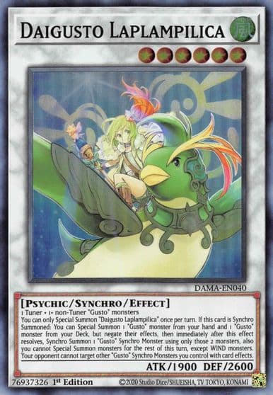 Daigusto Laplampilica Dawn of Majesty Yu-Gi-Oh! card