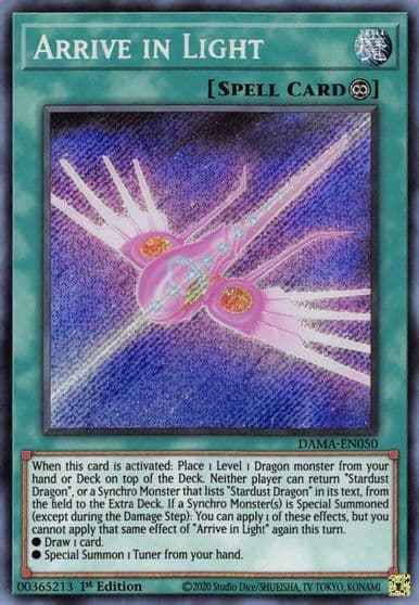 Arrive in Light Dawn of Majesty Yu-Gi-Oh! card