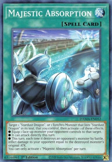 Majestic Absorption Dawn of Majesty Yu-Gi-Oh! card