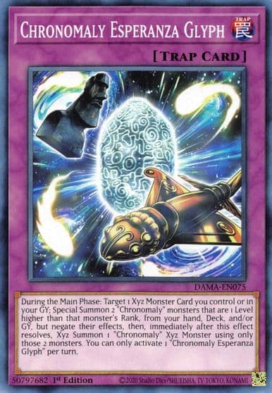 Chronomaly Esperanza Glyph Dawn of Majesty Yu-Gi-Oh! card