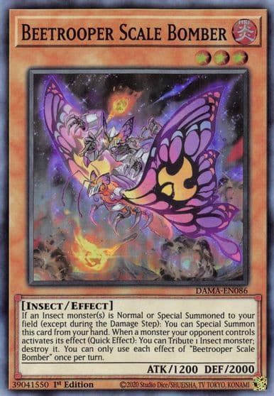 Beetrooper Scale Bomber Dawn of Majesty Yu-Gi-Oh! card