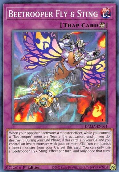 Beetrooper Fly and Sting Dawn of Majesty Yu-Gi-Oh! card