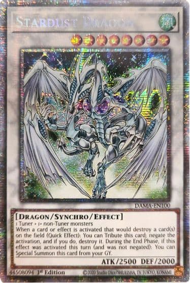 Stardust Dragon Starlight Rare Dawn of Majesty Yu-Gi-Oh! card