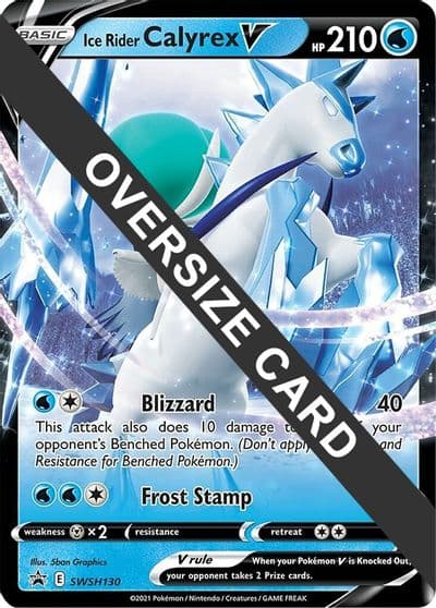 Ice Rider Calyrex V - SWSH130 Jumbo Cards Pokemon card