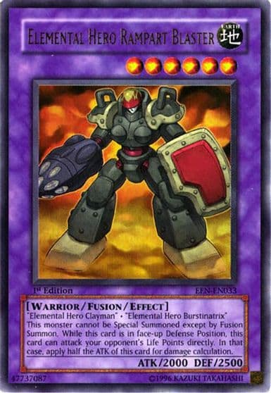 Elemental HERO Rampart Blaster Elemental Energy Yu-Gi-Oh! card