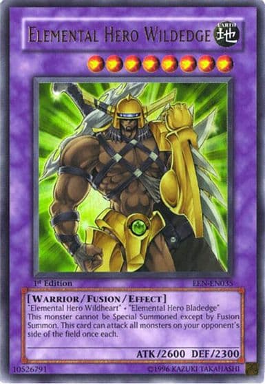 Elemental Hero Wildedge Elemental Energy Yu-Gi-Oh! card