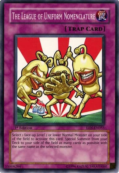 The League of Uniform Nomenclature Elemental Energy Yu-Gi-Oh! card