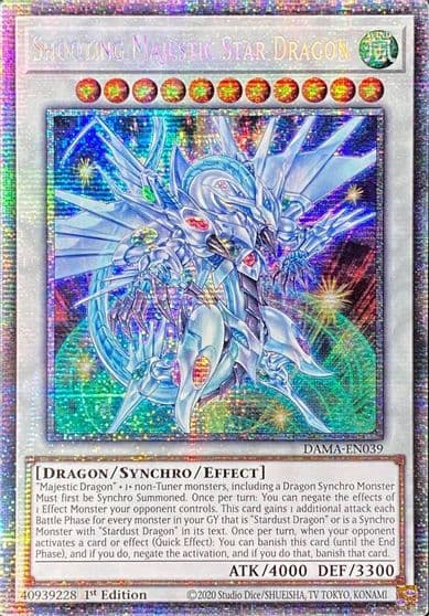 Shooting Majestic Star Dragon Starlight Rare Dawn of Majesty Yu-Gi-Oh! card