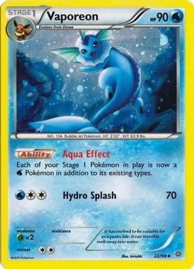 Vaporeon (Cosmos Holo) Miscellaneous Cards & Products Pokemon card