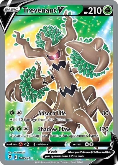 Trevenant V (Full Art) SWSH07: Evolving Skies Pokemon card