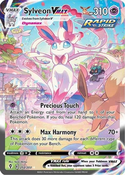 Sylveon VMAX (Alternate Art Secret) SWSH07: Evolving Skies Pokemon card