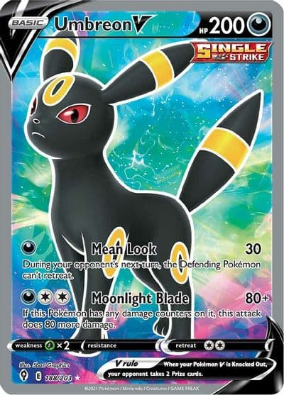 Umbreon V (Full Art) SWSH07: Evolving Skies Pokemon card
