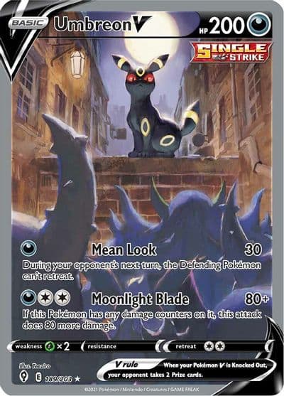 Umbreon V (Alternate Full Art) SWSH07: Evolving Skies Pokemon card