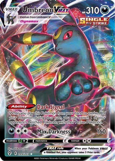 Umbreon VMAX SWSH07: Evolving Skies Pokemon card