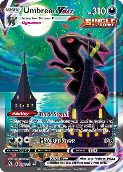 Umbreon VMAX SWSH07: Evolving Skies Pokemon card