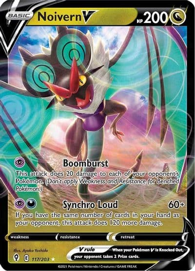 Noivern V SWSH07: Evolving Skies Pokemon card
