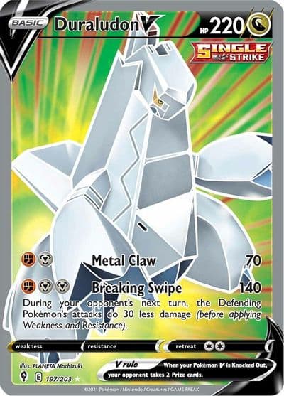 Duraludon V (Full Art) SWSH07: Evolving Skies Pokemon card