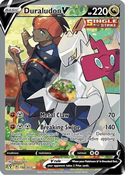 Duraludon V (Alternate Full Art) SWSH07: Evolving Skies Pokemon card
