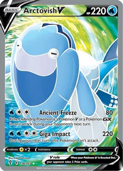 Arctovish V (Full Art) SWSH07: Evolving Skies Pokemon card