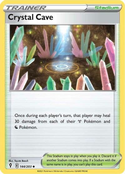 Crystal Cave SWSH07: Evolving Skies Pokemon card