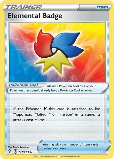 Elemental Badge SWSH07: Evolving Skies Pokemon card
