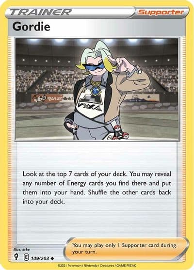 Gordie SWSH07: Evolving Skies Pokemon card