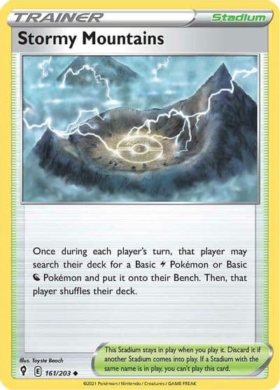 Stormy Mountains SWSH07: Evolving Skies Pokemon card