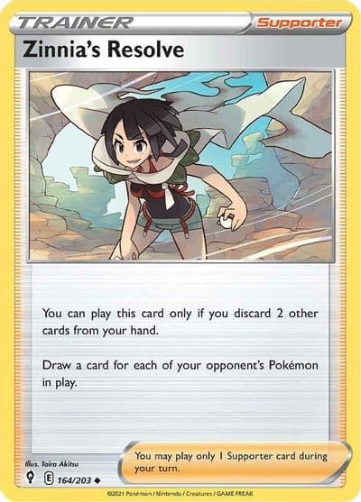 Zinnia's Resolve SWSH07: Evolving Skies Pokemon card