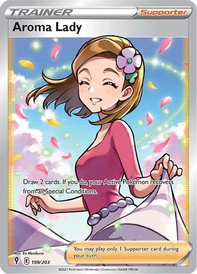 Aroma Lady (Full Art) SWSH07: Evolving Skies Pokemon card