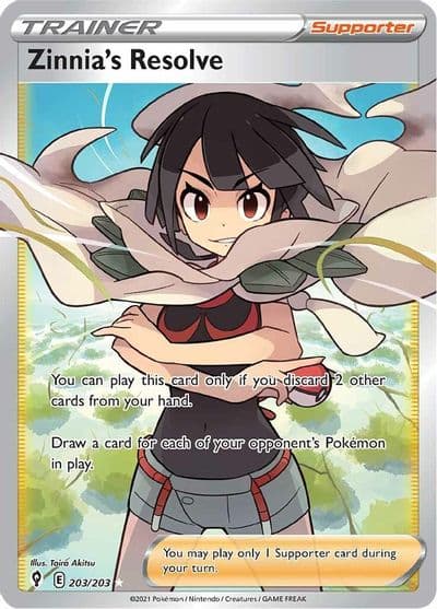 Zinnia's Resolve (Full Art) SWSH07: Evolving Skies Pokemon card