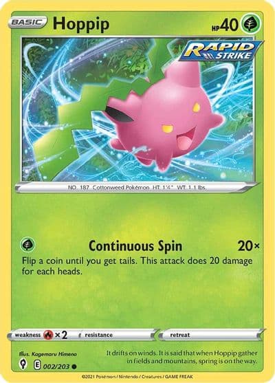 Hoppip SWSH07: Evolving Skies Pokemon card