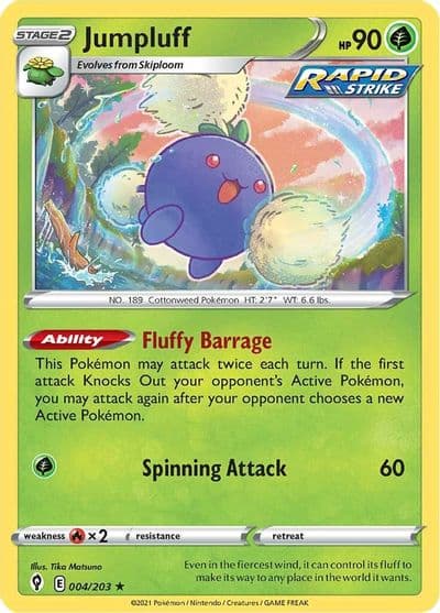 Jumpluff SWSH07: Evolving Skies Pokemon card