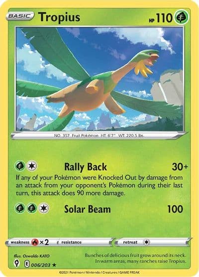 Tropius SWSH07: Evolving Skies Pokemon card