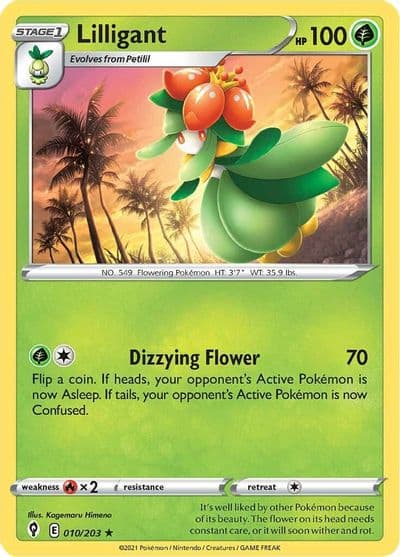 Lilligant SWSH07: Evolving Skies Pokemon card