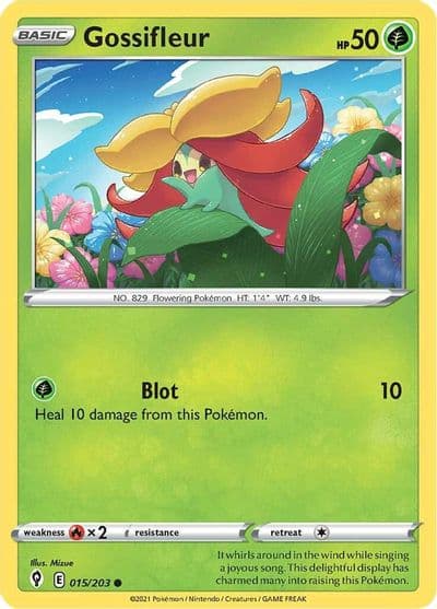 Gossifleur SWSH07: Evolving Skies Pokemon card