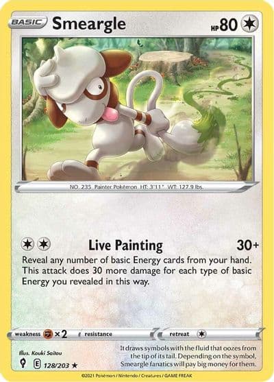 Smeargle SWSH07: Evolving Skies Pokemon card