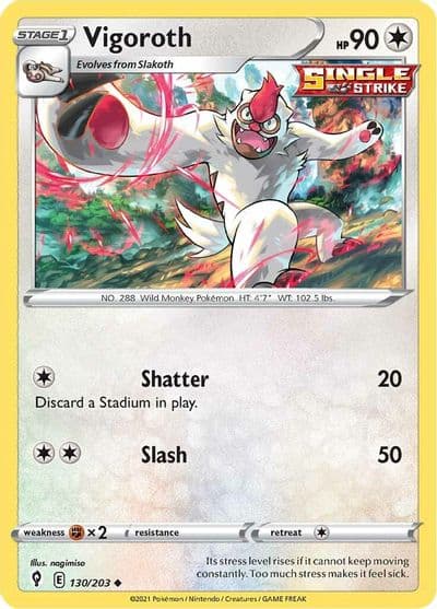 Vigoroth SWSH07: Evolving Skies Pokemon card