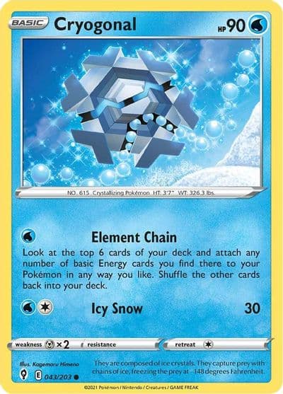 Cryogonal SWSH07: Evolving Skies Pokemon card