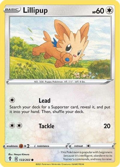 Lillipup SWSH07: Evolving Skies Pokemon card