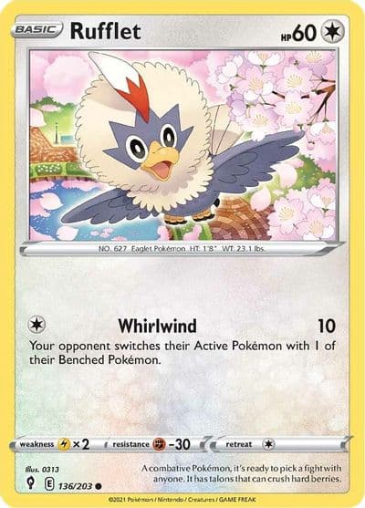 Rufflet SWSH07: Evolving Skies Pokemon card