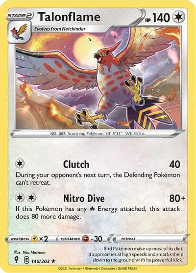 Talonflame SWSH07: Evolving Skies Pokemon card