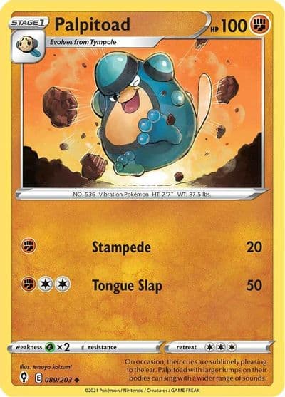 Palpitoad SWSH07: Evolving Skies Pokemon card
